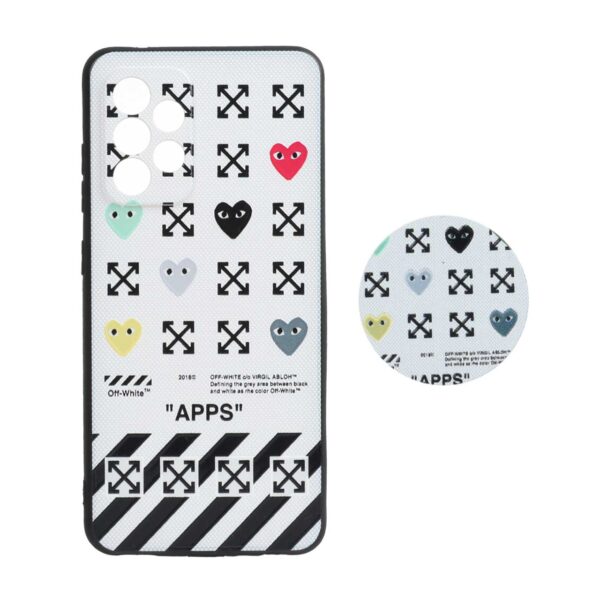 قاب طرح دار پاپ سوکت دار محافظ لنزدار Samsung A52 - کد 3181 - CH