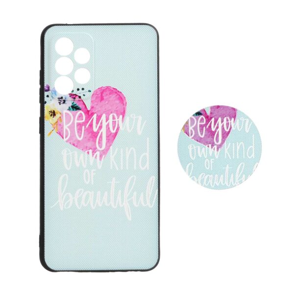 قاب طرح دار پاپ سوکت دار محافظ لنزدار Samsung A52 - کد 3189 - CH