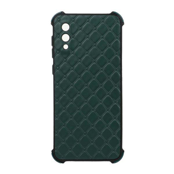 قاب چرمی طرح لوزی محافظ لنزدار Samsung A02 / M02 - سبز - CH 3 قاب چرمی طرح لوزی محافظ لنزدار Samsung A02 / M02 - سبز - CH
