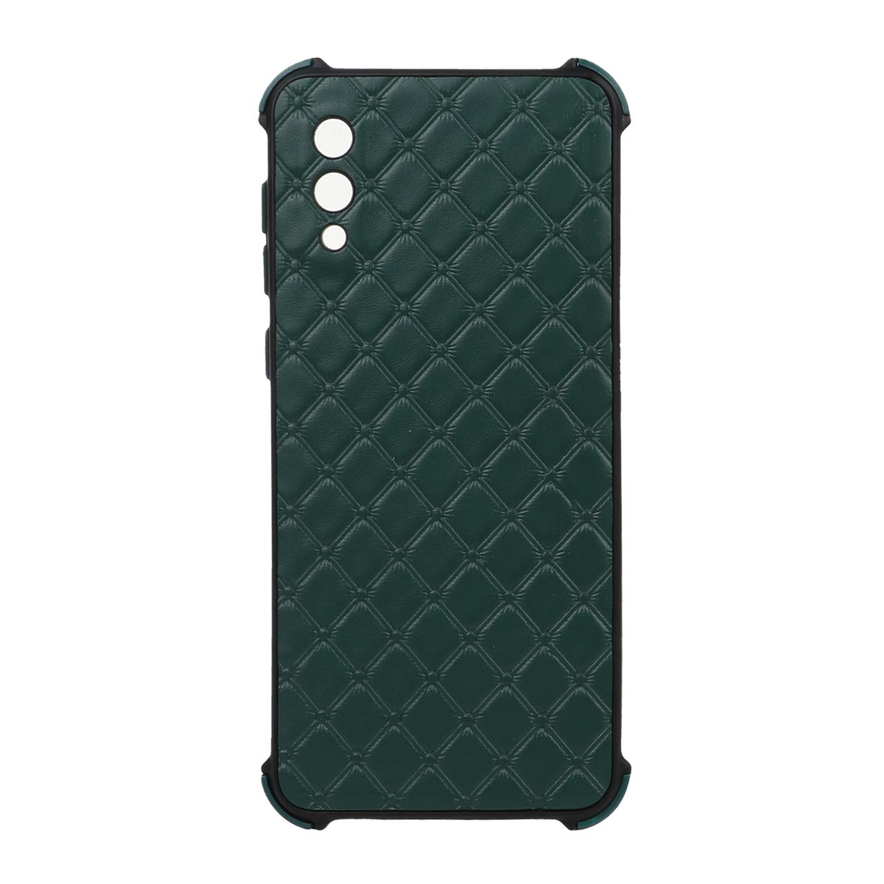 قاب چرمی طرح لوزی محافظ لنزدار Samsung A02 / M02 - سبز - CH 9 قاب چرمی طرح لوزی محافظ لنزدار Samsung A02 / M02 - سبز - CH