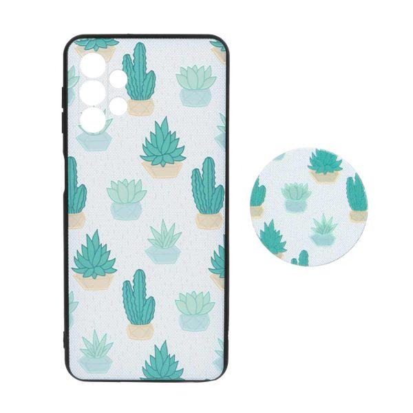 قاب طرح دار پاپ سوکت دار محافظ لنزدار Samsung A32-5G کد 4048 - CH