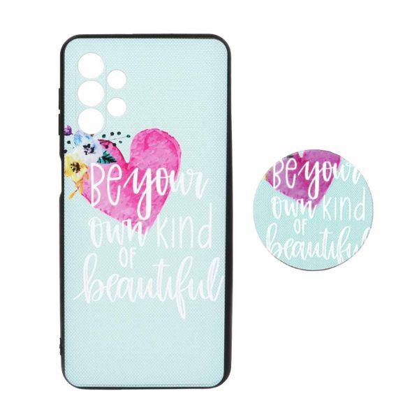 قاب طرح دار پاپ سوکت دار محافظ لنزدار Samsung A32-5G کد 4080 - CH