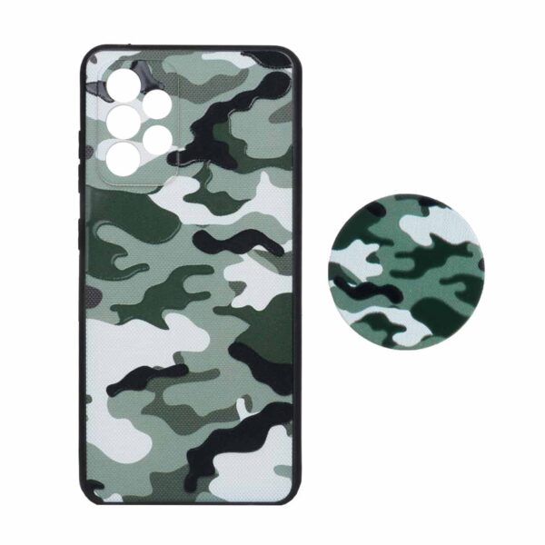 قاب طرح دار پاپ سوکت دار محافظ لنزدار Samsung A52 کد 4229 - CH