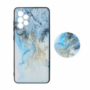 قاب طرح دار پاپ سوکت دار محافظ لنزدار Samsung A72 - کد 3337 - CH