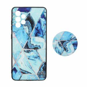 قاب طرح دار پاپ سوکت دار محافظ لنزدار Samsung A72 - کد 3344 - CH