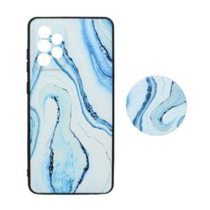 قاب طرح دار پاپ سوکت دار محافظ لنزدار Samsung A72 - کد 3357 - CH
