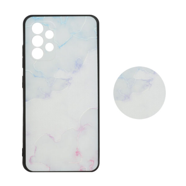 قاب طرح دار پاپ سوکت دار محافظ لنزدار Samsung A32-4G - کد 3458 - CH