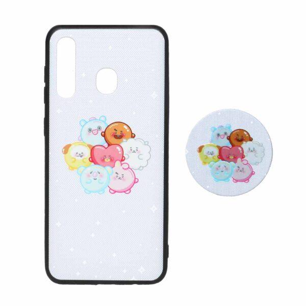 قاب طرح دار پاپ سوکت دار Samsung A20 کد 3869 - CH