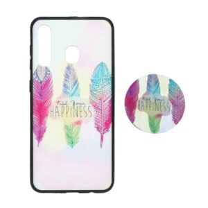 قاب طرح دار پاپ سوکت دار Samsung A20 42 قاب طرح دار پاپ سوکت دار Samsung A20 کد 3878 - CH