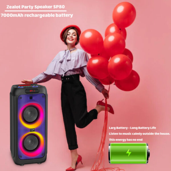 اسپیکر بی سیم قابل حمل ZEALOT مدل SP80