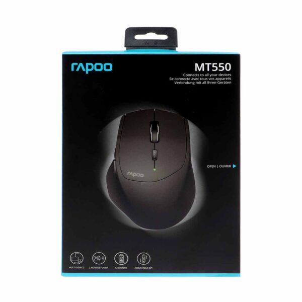 ماوس بی سیم RAPOO مدل MT550 - مشکی
